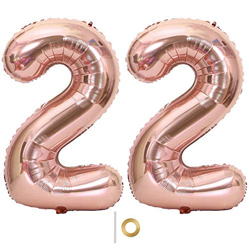 40" Giant Rose Gold Foil Number Balloon Birthday Wedding Party Decoration